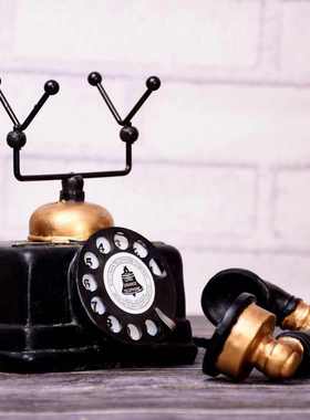 复古怀旧老式电话机摆件酒吧咖啡馆店铺服装店橱窗装饰道具摆设