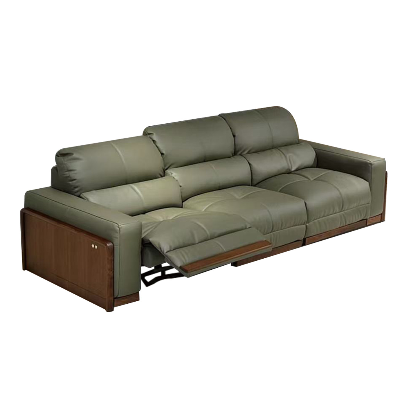 室也意式轻奢黑胡桃木电动沙发复古风客厅零靠墙实木功能真皮沙发,淘宝优惠券,粉丝福利购,淘宝优惠卷