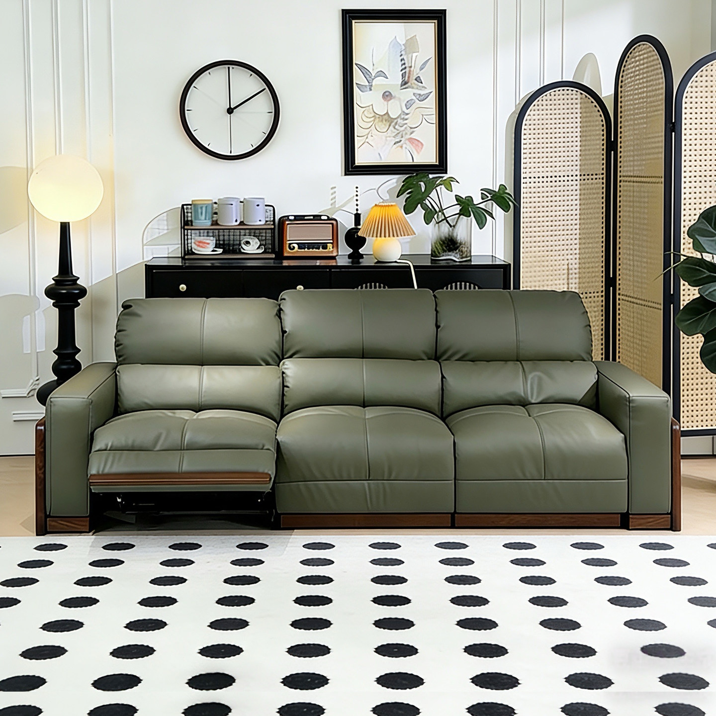 室也意式轻奢黑胡桃木电动沙发复古风客厅零靠墙实木功能真皮沙发,淘宝优惠券,粉丝福利购,淘宝优惠卷