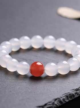 天然冰种水晶情侣款正品白玛瑙