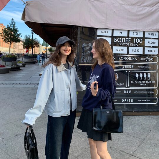 KERNEL COSMOS 贝尼斯岛屿 简约撞色翻领大口袋休闲短款工装外套