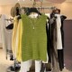 ເສື້ອຢືດແບບຝລັ່ງ crochet sequined hollow knitted vest slimming