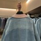 ເສື້ອຍືດສັ້ນ denim ແບບ retro ແບບເອີຣົບແລະເກົາຫຼີແບບກົງກັນຂ້າມສໍາລັບແມ່ຍິງ