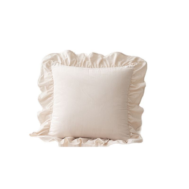 粉色方形沙发抱枕套客厅轻奢高级感床上花边靠枕法式靠背垫不含芯,淘宝优惠券,粉丝福利购,淘宝优惠卷