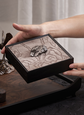 新中式茶空间实木托盘长方形茶盘