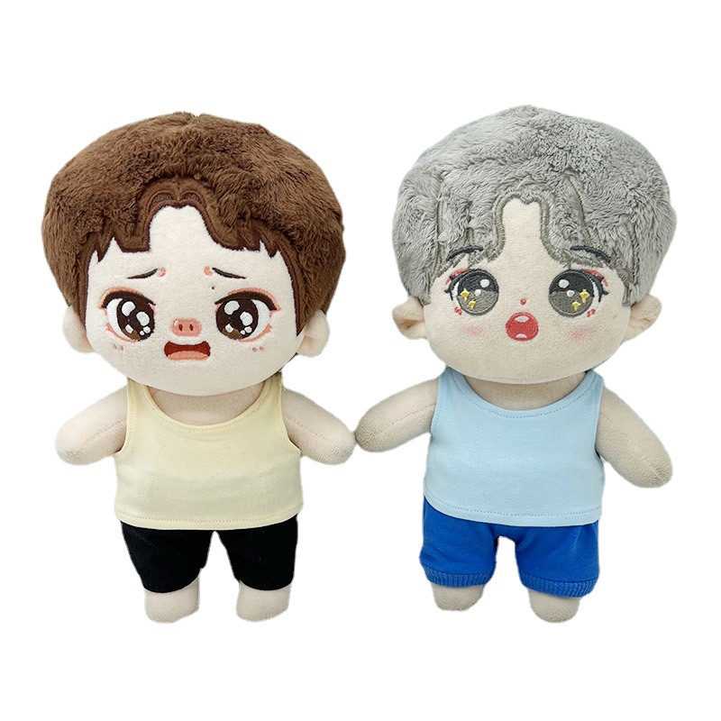 娃衣1020cm棉花娃娃打底衫背心无袖T恤拉布布衣服labubu挂件衣服 - 图3