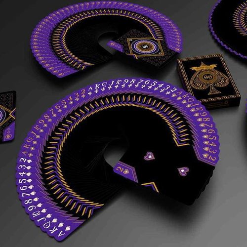 汇奇烫金进口收藏创意花切扑克牌 Lordz 紫色黑暗领主 Devo XCM - 图1