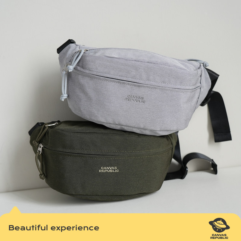 CANVAS REPUBLIC帆布大容量宽肩带胸包 简约纯色可调节单肩斜挎包,淘宝优惠券,粉丝福利购,淘宝优惠卷