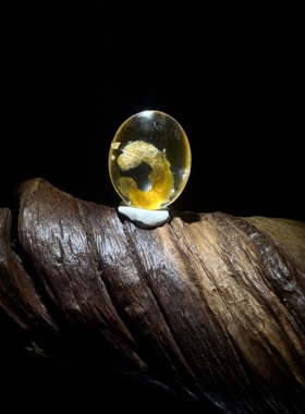 稀有像型水晶锦鲤胶花收藏品水晶吊坠男女款