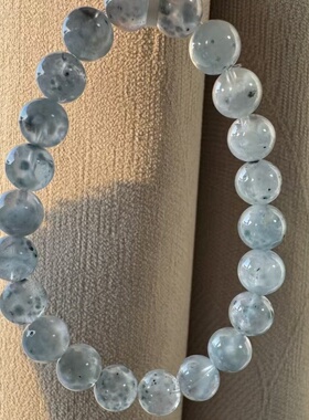 天然稀有蓝绒团水晶手链