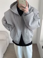 Set, shoulder pads, sweatshirt, cardigan