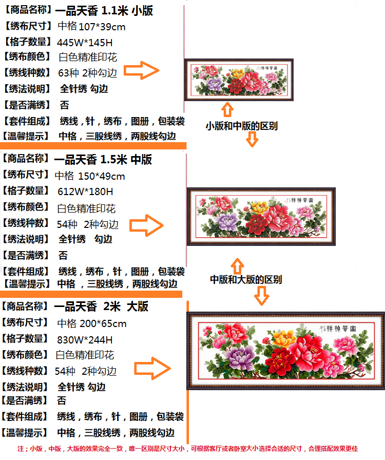 富贵满堂十字绣牡丹富贵图牡丹花富贵花开家庭客厅中堂画挂画中式 - 图2