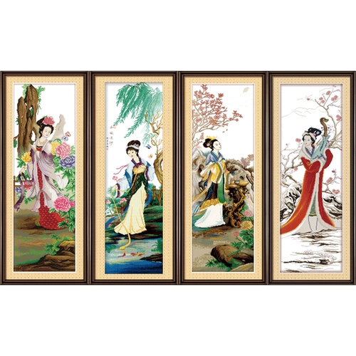 Древние знаменитые картины Cross Stitch 2025 Новый стиль четыре красавица классические фигуры гостиная большой древний стиль дома в китайском стиле