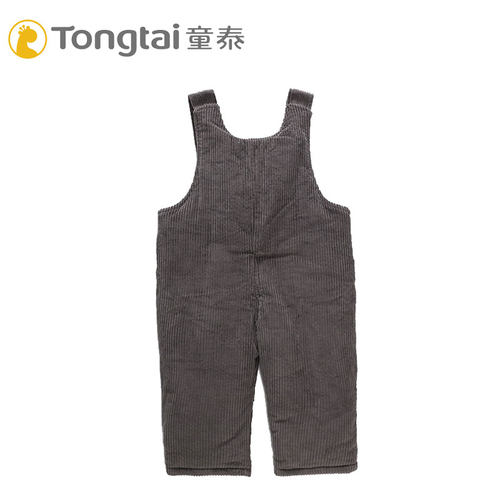 童泰18秋冬新款婴幼儿休闲纯棉背带裤男女宝夹棉连体裤长裤外出裤 - 图2