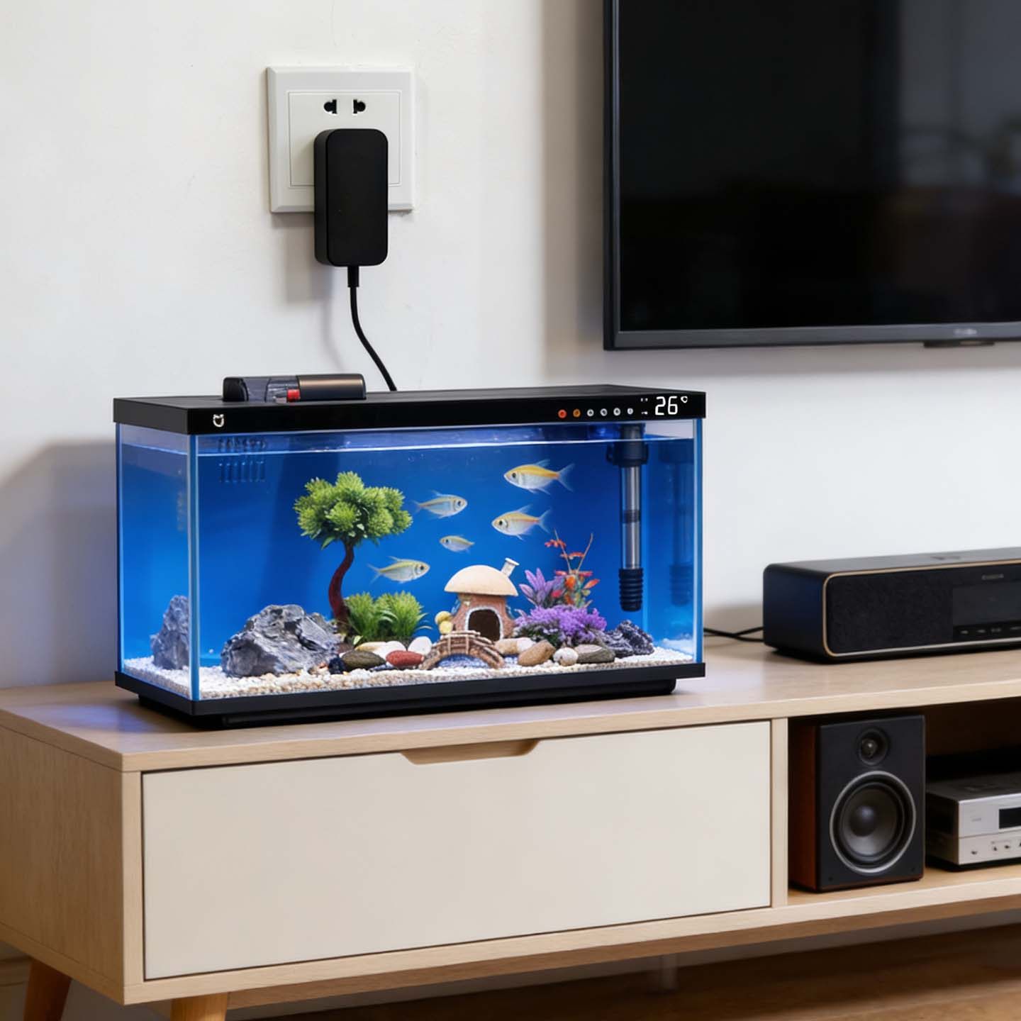 适用小米鱼缸电源适配器米家原装LED控制装置远程喂食生态电源线,淘宝优惠券,粉丝福利购,淘宝优惠卷