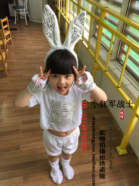 六一兒童節小兔子乖乖動物衣服小白兔演出服女幼兒園舞蹈表演服裝