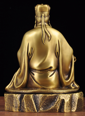 全铜黄大先赤松子像摆件佛堂净艺坊
