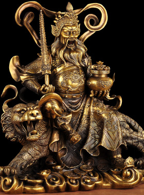 摆件纯铜居家供奉赵元帅武财神