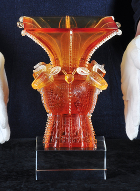 琉璃四羊方尊蒸蒸日上开业礼品