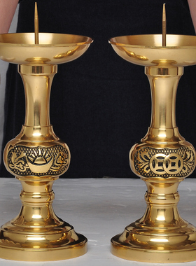 铜蜡烛装饰供灯工艺品