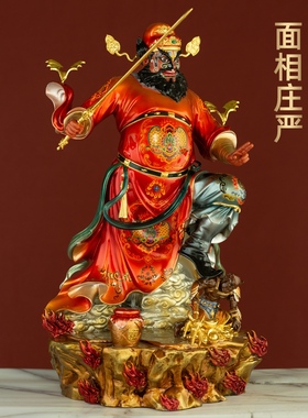 全铜珐琅彩钟馗摆件天师钟馗像降妖除魔门神赐福引福归堂家用供奉