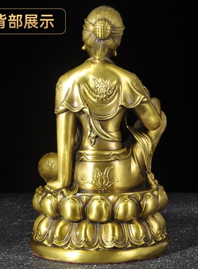 黄铜观音菩萨摆件歪脖老母像青岩寺观音老母佛像家用佛堂寺庙供奉