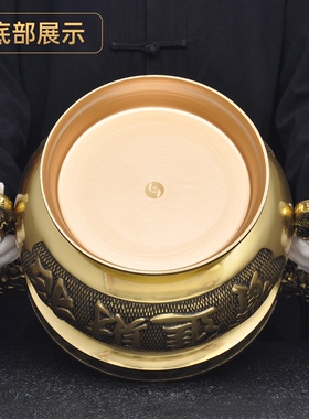 特大号黄铜双龙招财香炉家用佛堂寺庙供奉财神供佛烧香插香线香炉