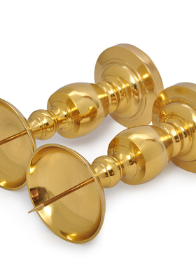 纯铜蜡烛台佛堂供奉长明灯