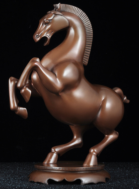 紫铜马摆件招财家居客厅电视柜马