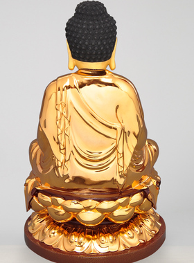 台湾鎏金居家西方三圣佛像工艺品