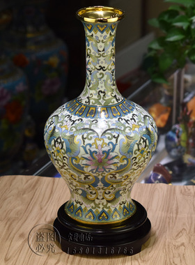 北京景泰蓝15花瓶福运客厅摆件