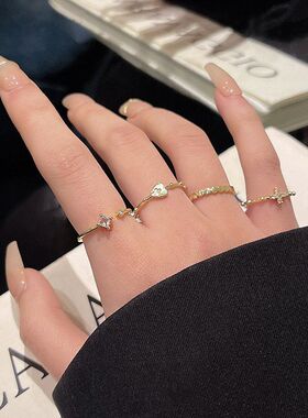 食指韩版环批发可戒指百搭开口