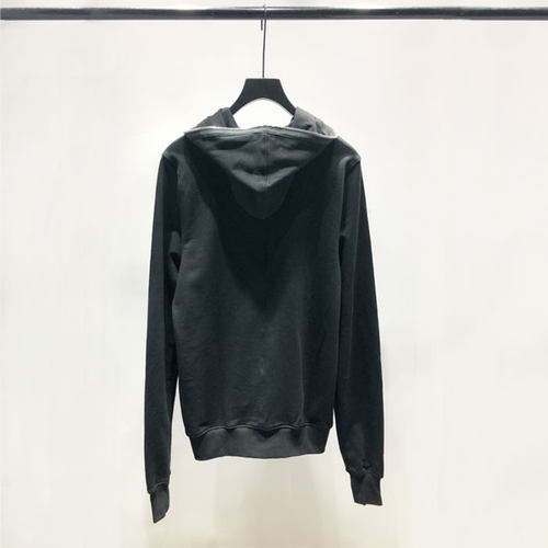 暗黑风格秋冬款副线纯色简约连帽长拉链男士休闲连帽卫衣长袖外套 - 图0