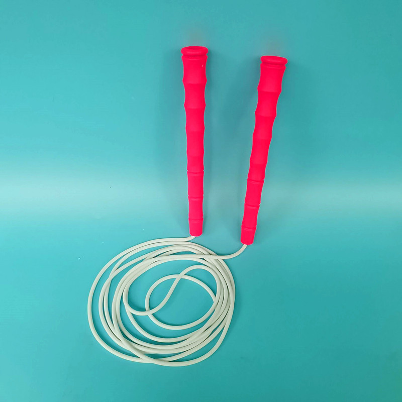 获冠跳绳塑胶双飞学生比赛速度表演竞技绳倍成人健身伶运动白胶绳 - 图0