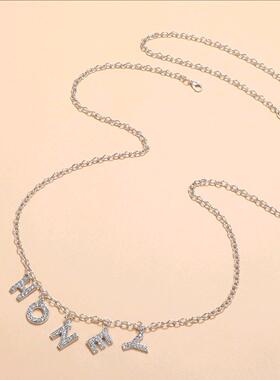 欧美冬日honey可定制女数字腰链