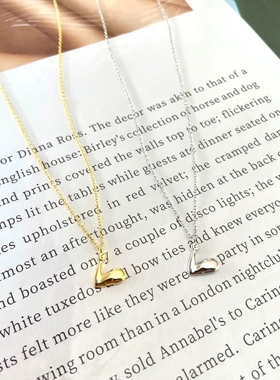 欧美s925纯银项链个性表情包ok祈祷给力耶吊坠锁骨链女时尚潮首饰