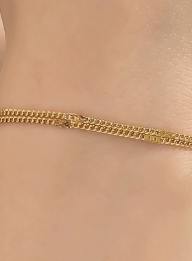 不锈钢！欧美精细古巴链双层钛钢手链不锈钢手饰男女通用情侣手绳