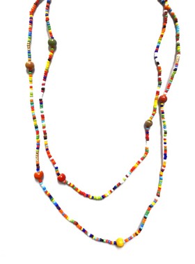 欧美冬日南法风情琉璃项链陶瓷珠