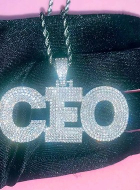 可定制三层锆石微镶钻吊坠项链