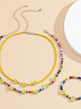 欧美跨境饰品简约彩色女黄色大方