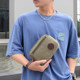 Canvas compact, lightweight, strong and solid color portable men's bag