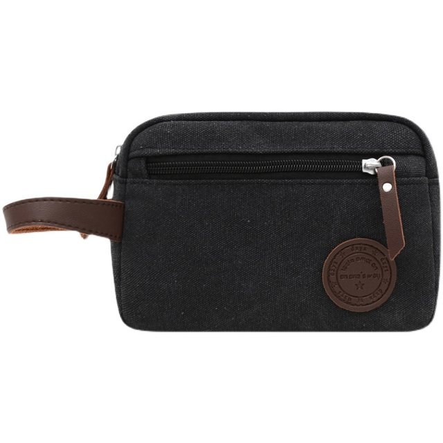 Canvas compact, lightweight, strong and solid color portable men's bag