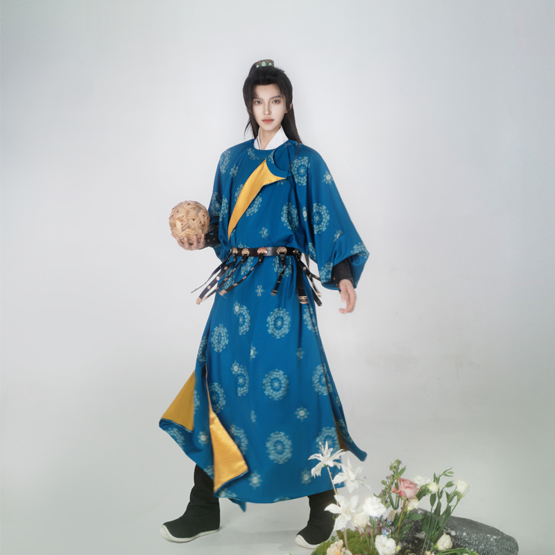 楚汉灵韵唐制汉服圆领袍复原款汉服男情侣款CP男女同款汉服现货-图2