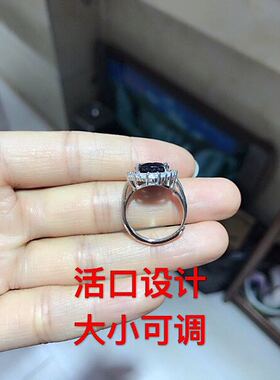 大颗粒天然戒指蓝宝石高端山东
