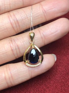 华丽风蓝宝石百搭带国检证书吊坠