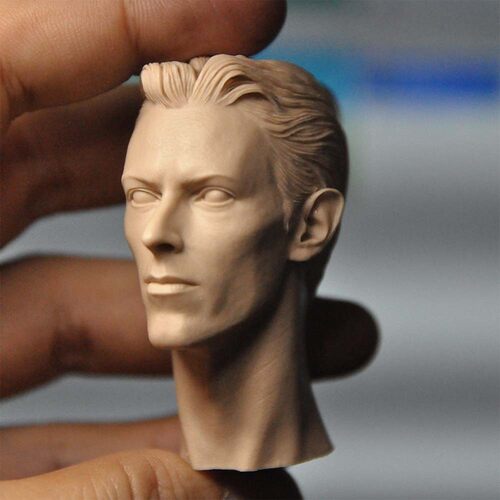 1/6 大卫鲍伊 吉良吉影原型 宝爷 兵人配件 头雕白模 David Bowie - 图1