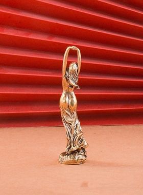 2025黄铜站立女神像工艺品家居客厅书房装饰礼品美女摆件初恋少女