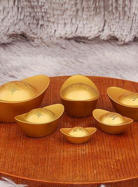 合金实心沙金元宝中式客厅书房桌面装饰品店铺开业公司工艺品摆设