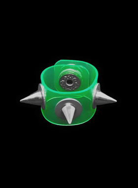 尖锥铆钉圆形垫片紫红软塑料戒指