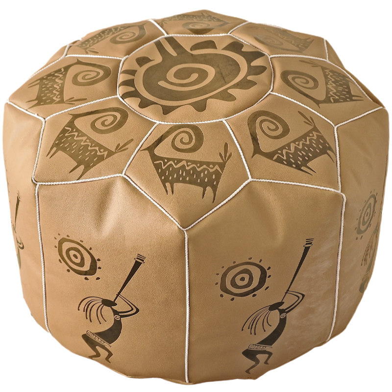 摩洛哥风坐墩皮质蒲团坐垫地上榻榻米皮墩懒人家用坐垫异域风坐墩,淘宝优惠券,粉丝福利购,淘宝优惠卷